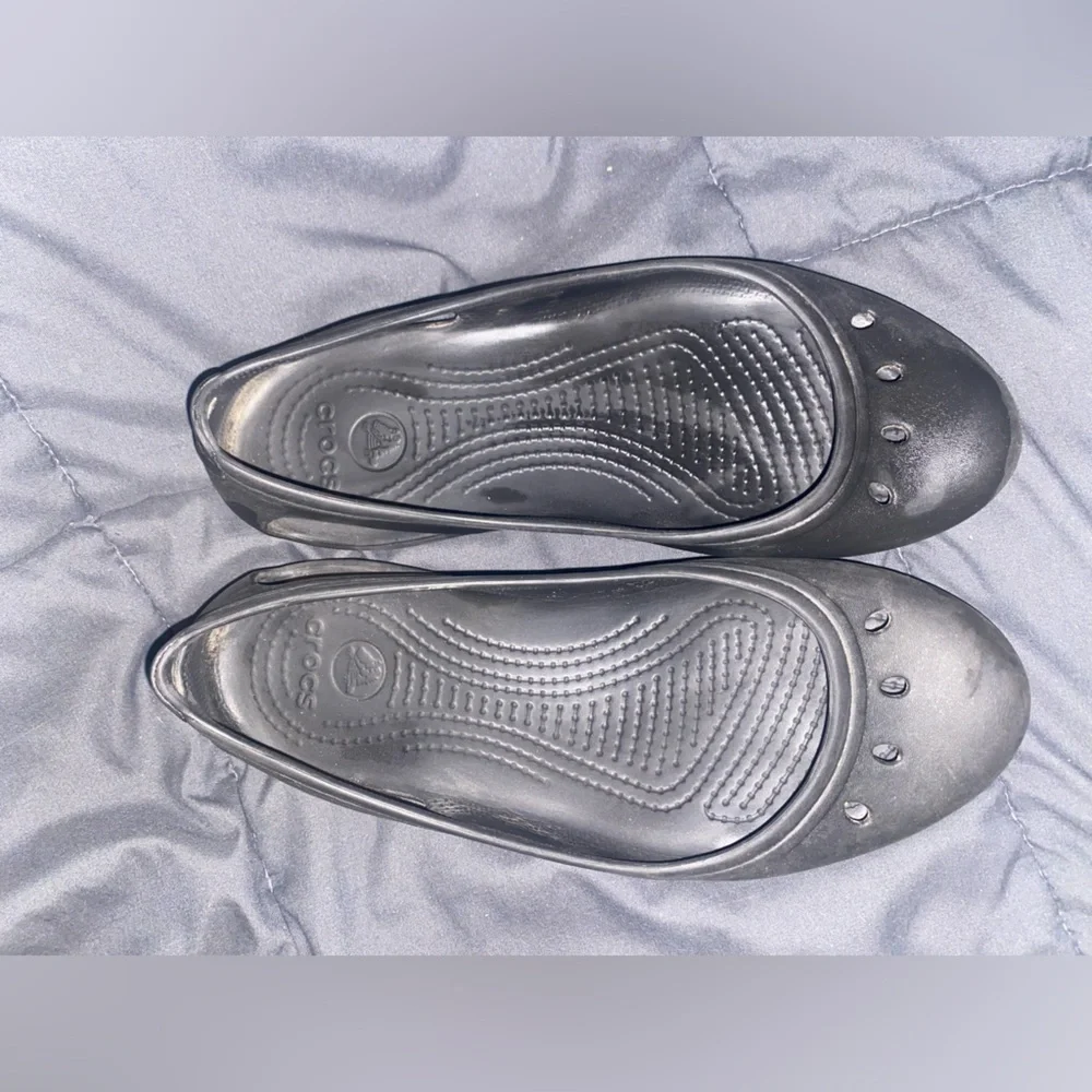Crocs black ballet flats. Size 9